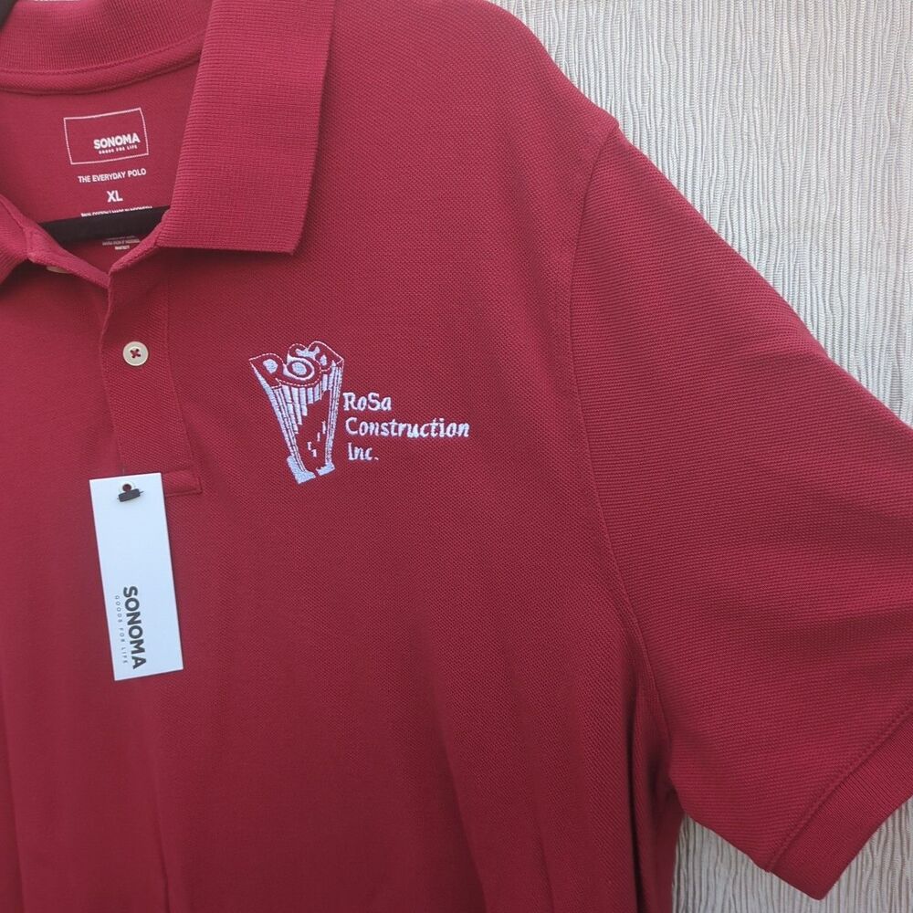 Sonoma Mens Everyday Polo Size Large Red NWT - Picture 4 of 11